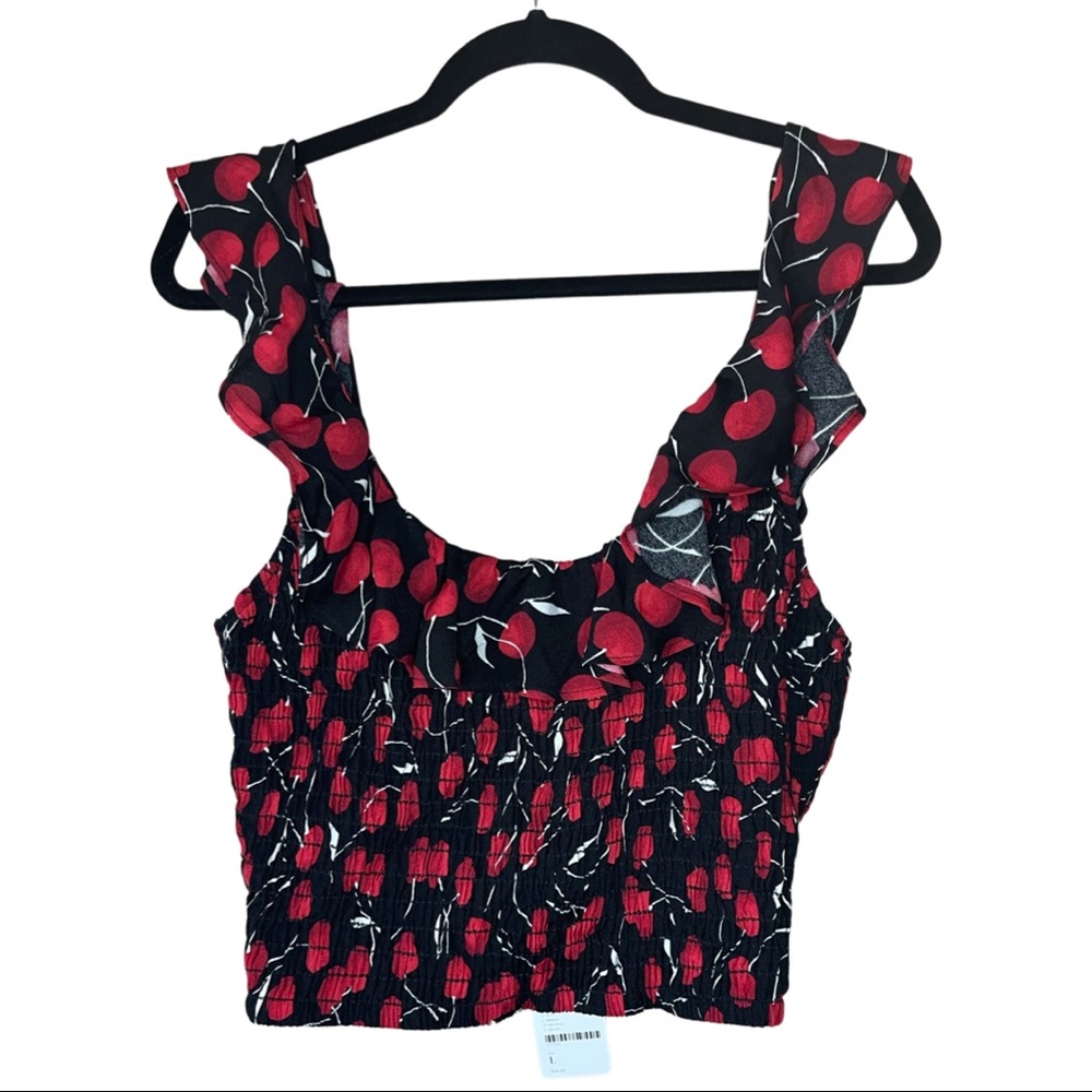 NWT Free People Sasha Smock Ruffle Sleeve Tank Top Size Large